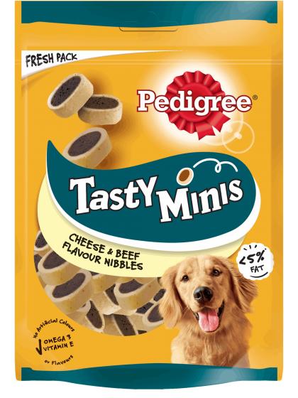 Pedigree Tasty Minis Cheesy Bites Τυρί Μοσχάρι 140g